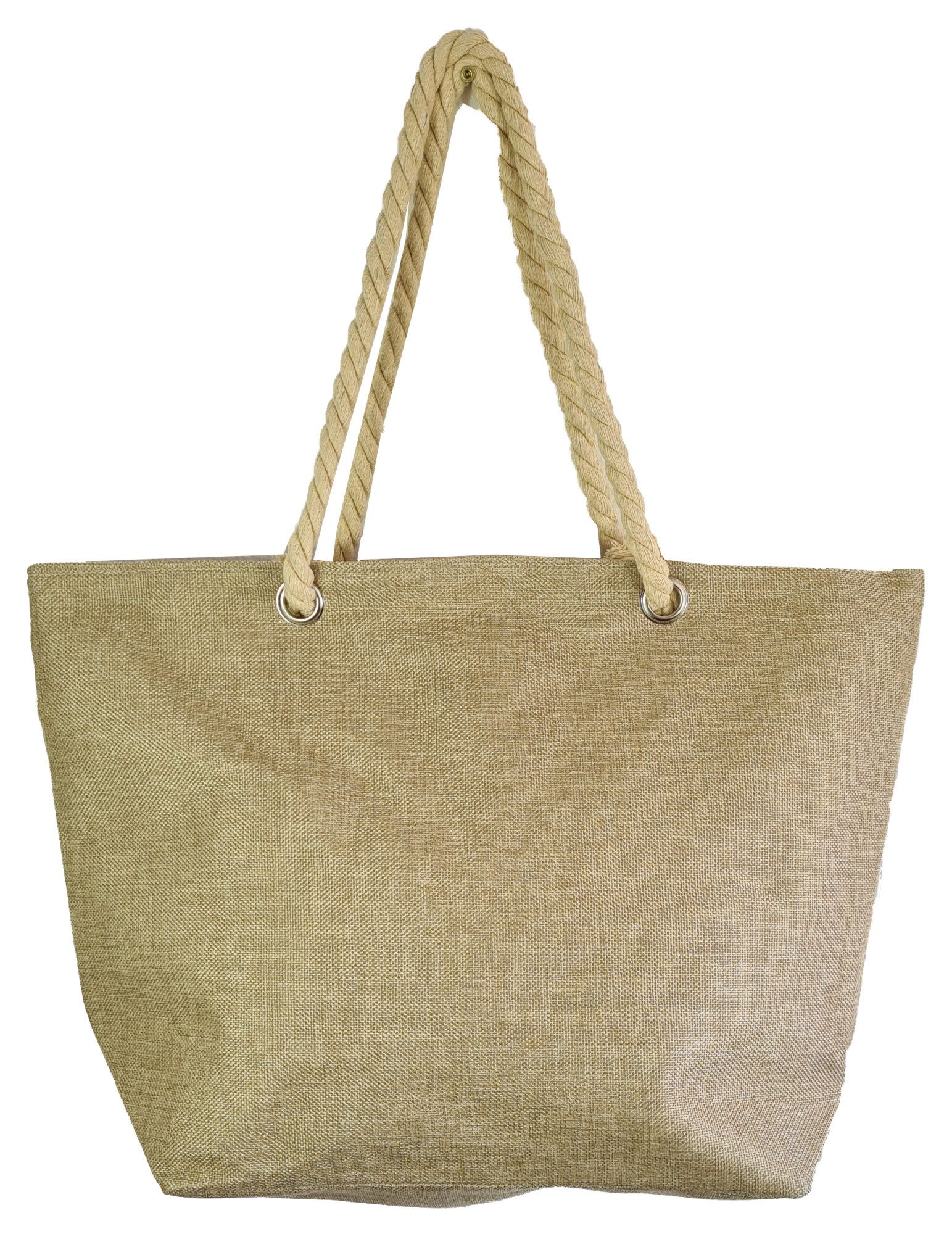 Einkaufszauber Strandtasche Designer Strandtasche Urlaubsfeeling, Innenseite wasserdicht