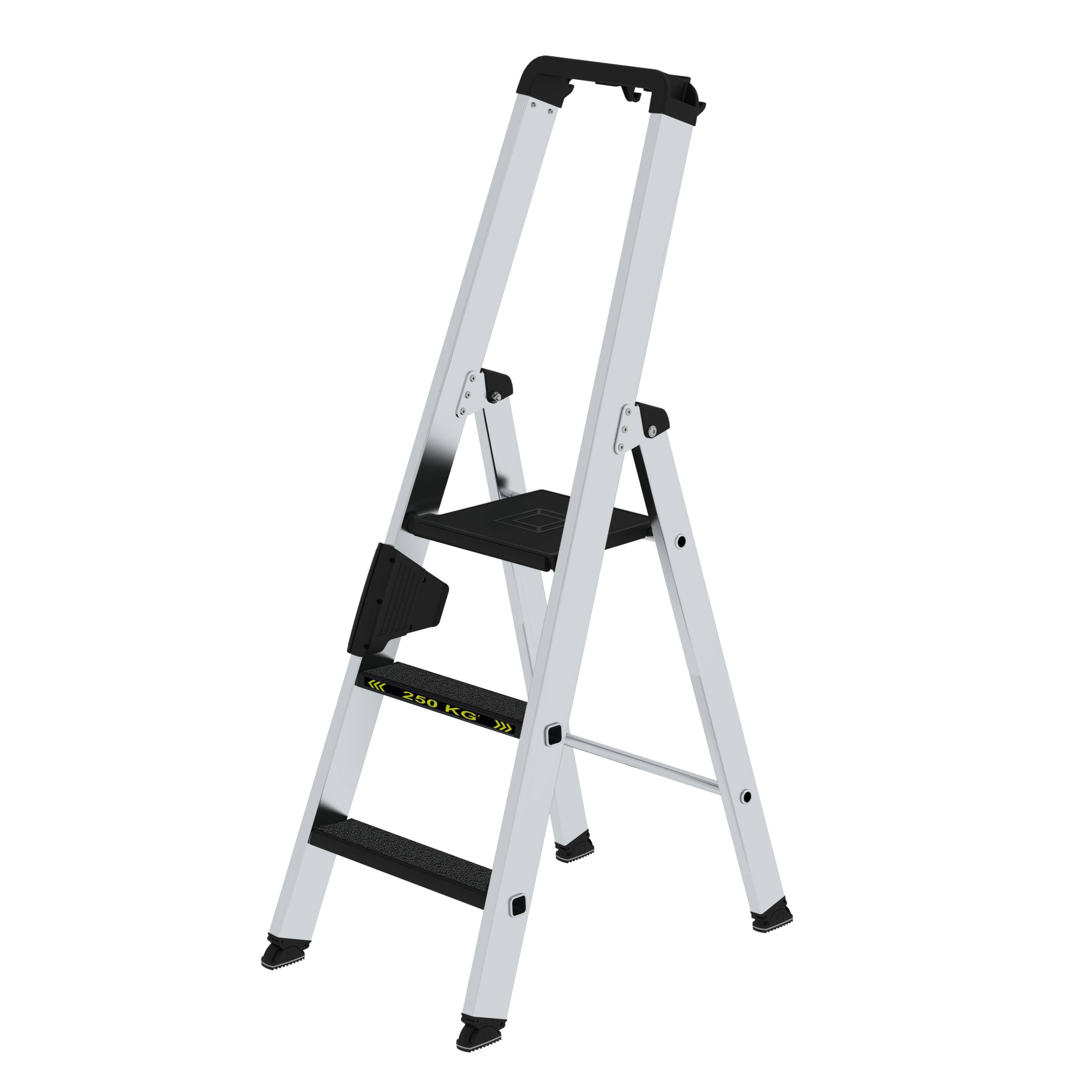 PROREGAL® Stehleiter Stufen-Stehleiter 250 kg einseitig begehbar mit clip-step R13