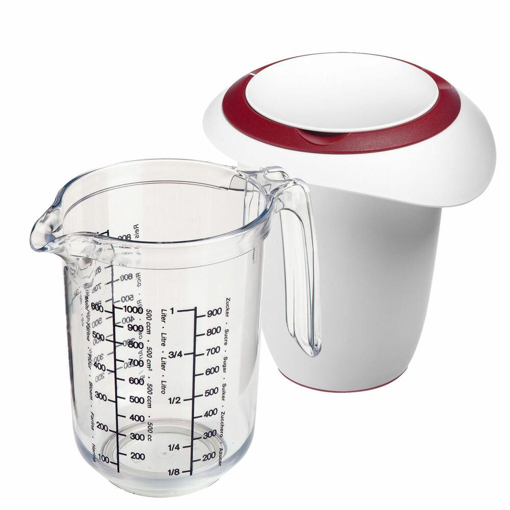 Messbecher Set 2tlg, Messkanne »Gerda« 1 l und Quirltopf mit Deckel 1 l;1 x 30682
