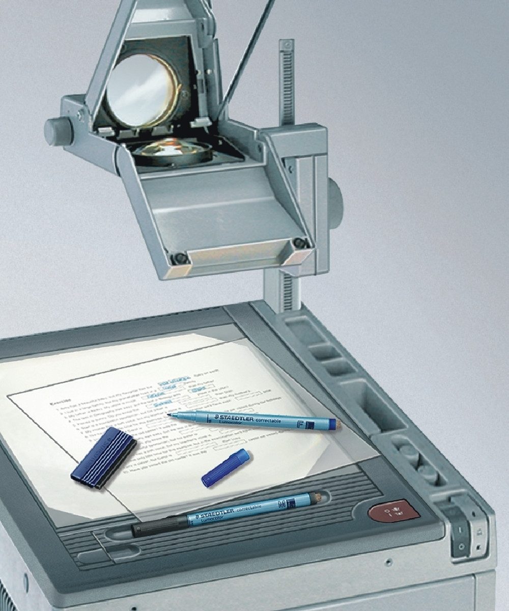 STAEDTLER Folienstift Folienstift Lumocolor correctable F blau