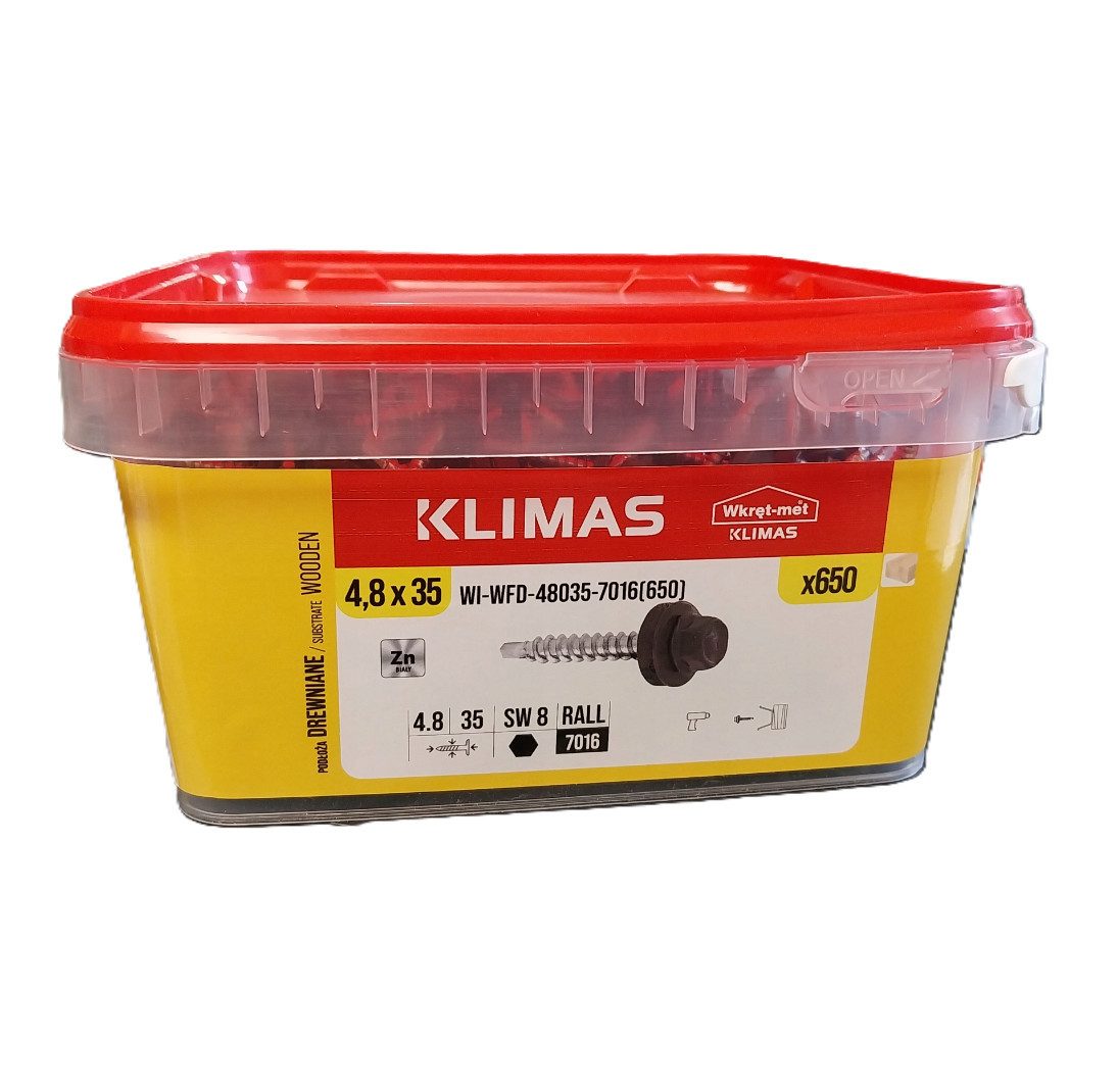 Klimas Blechschraube Klimas WFD Bohrschrauben für Trapezblech auf Holz