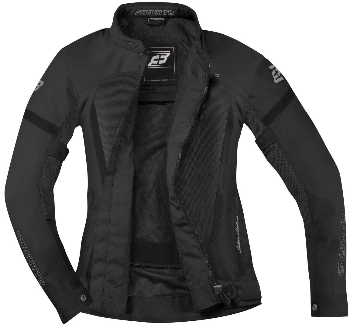 Bogotto Motorradjacke Alastor Air Mesh Damen Motorrad Textiljacke Verbindungsreißverschluss,Ellenbogenprotektoren enthalten,perfori