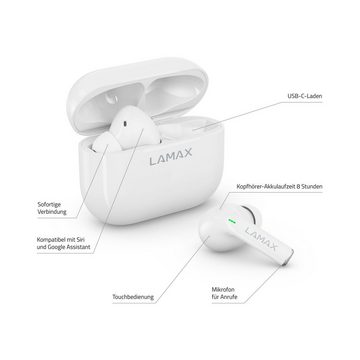 LAMAX Clips1 white Bluetooth-Kopfhörer