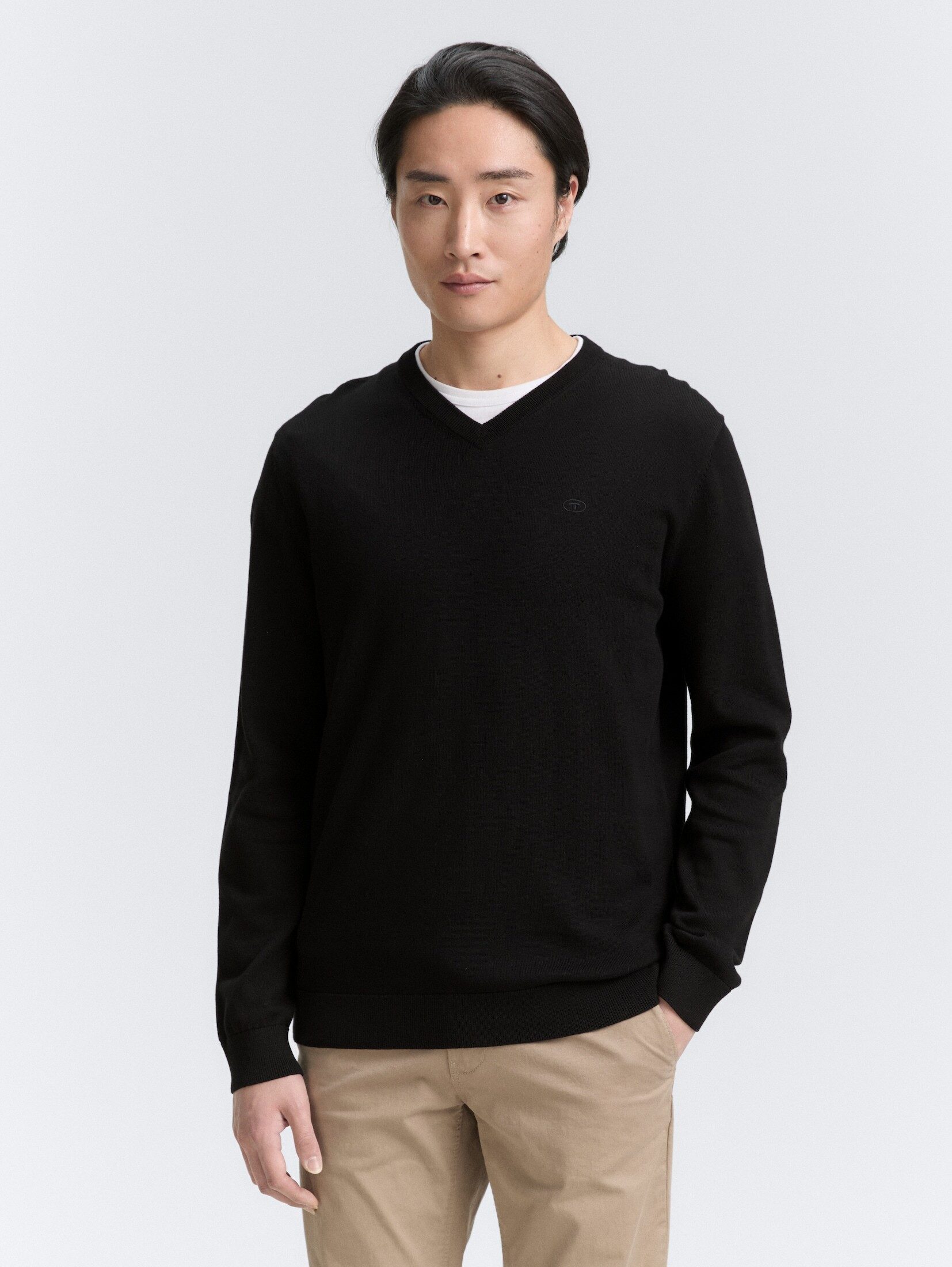 TOM TAILOR Strickpullover Strickpullover mit V-Ausschnitt günstig online kaufen