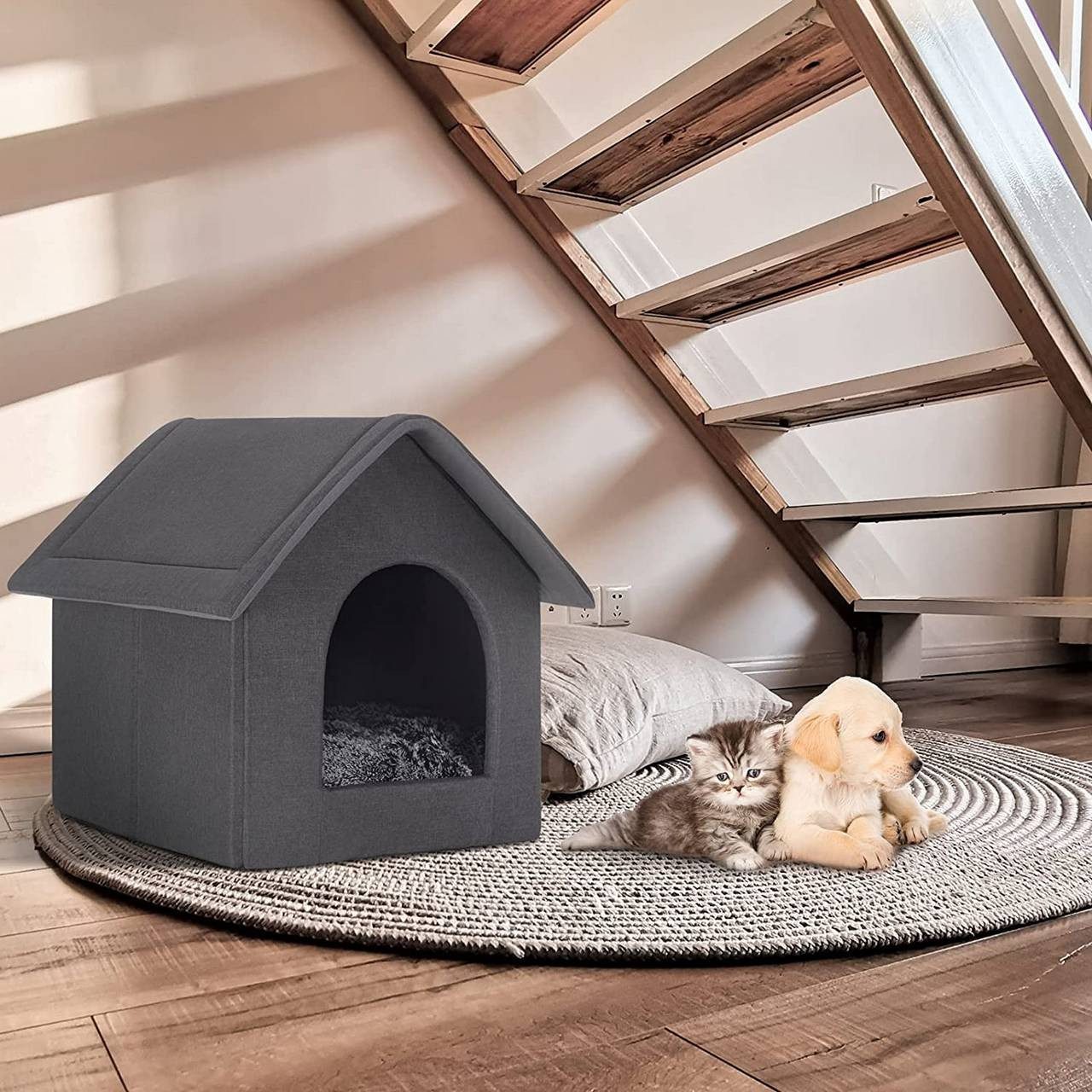 EUGAD Tierhaus, Hundehaus Katzenhaus mit herausnehmbarer Matte Kissen günstig online kaufen