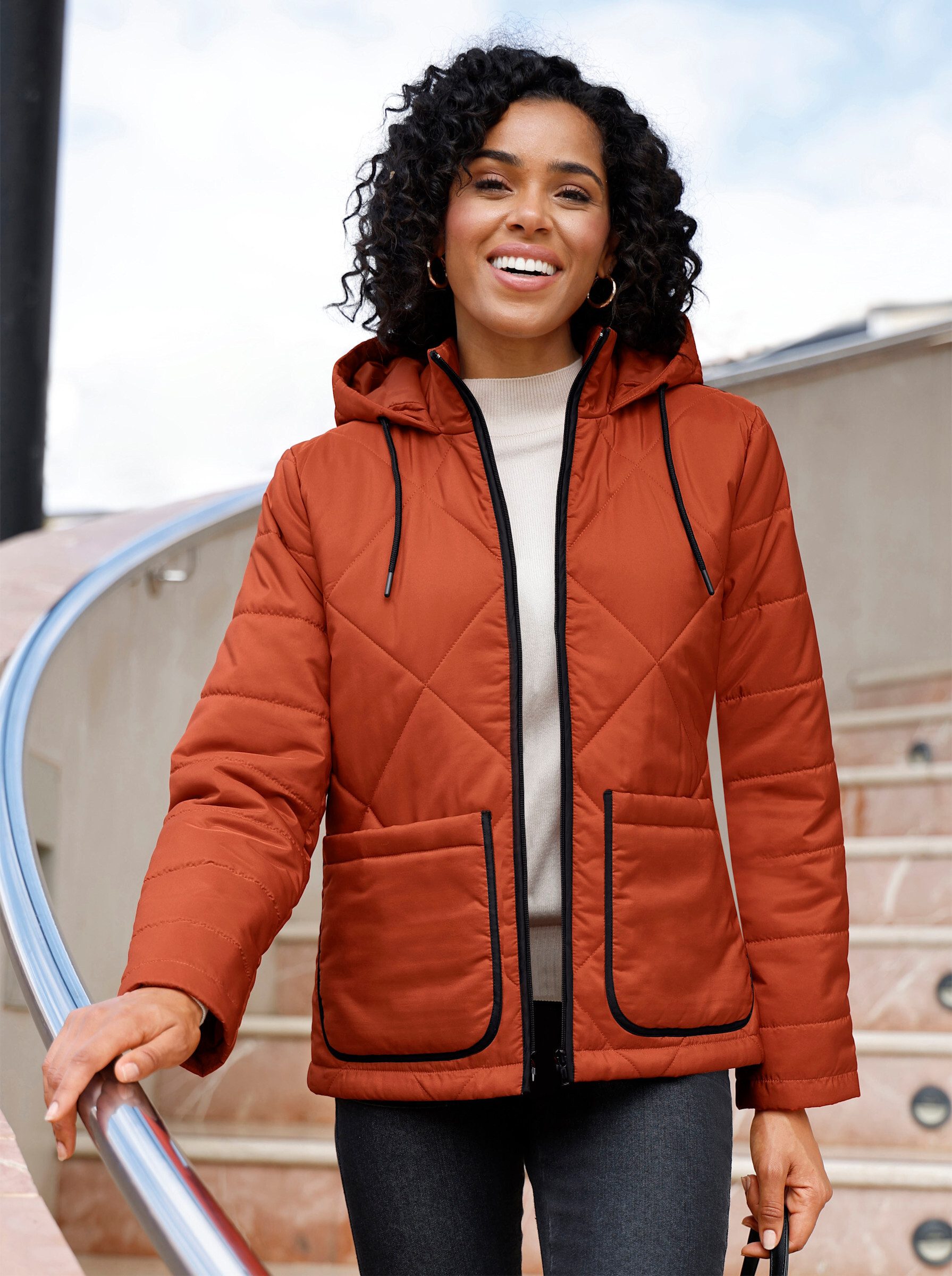 Sieh an! Allwetterjacke Steppjacke Langarm