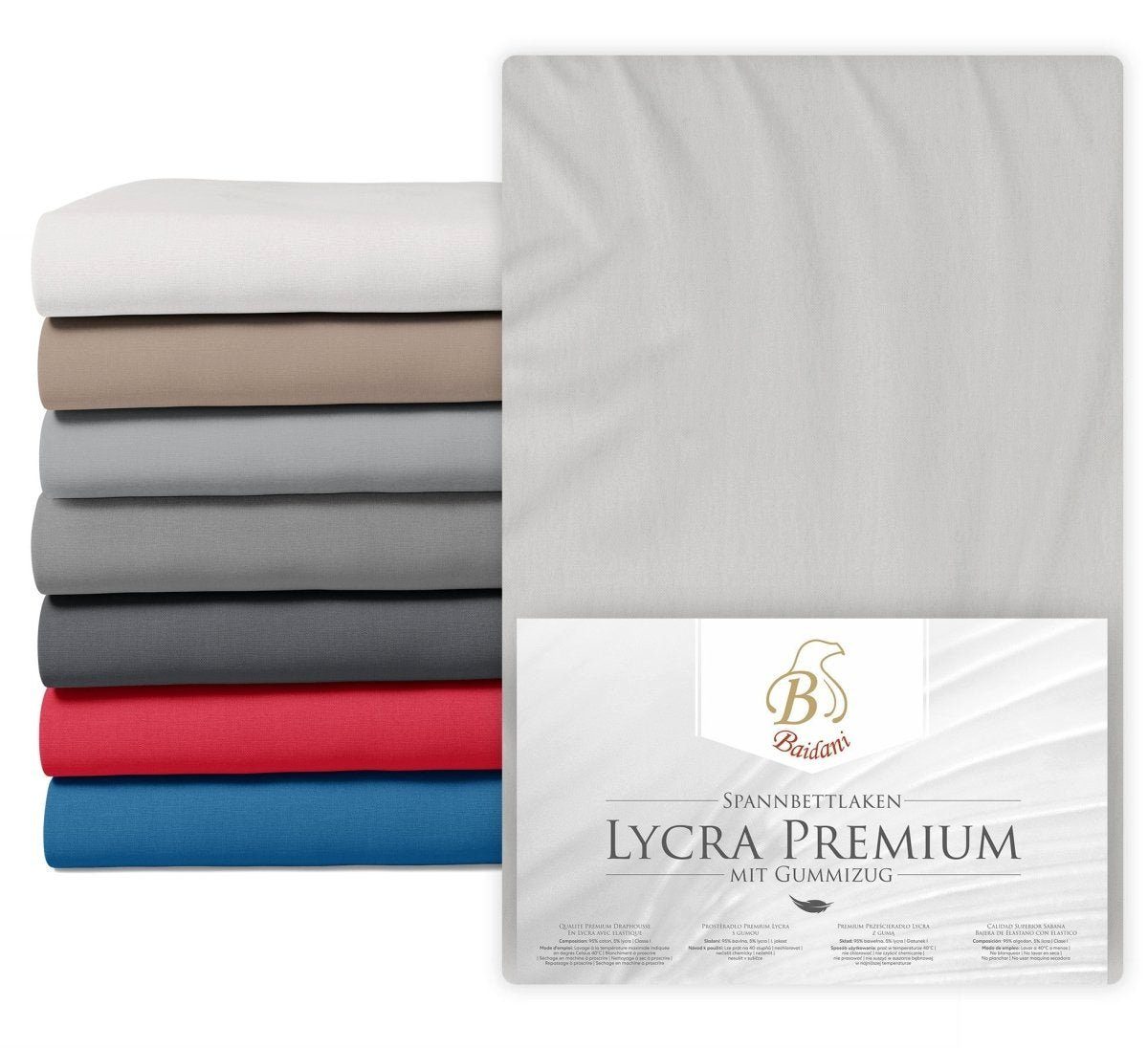Luxusbetten24 Bettlaken Premium Boxspring Bettlaken Lycra, Baumwolle günstig online kaufen