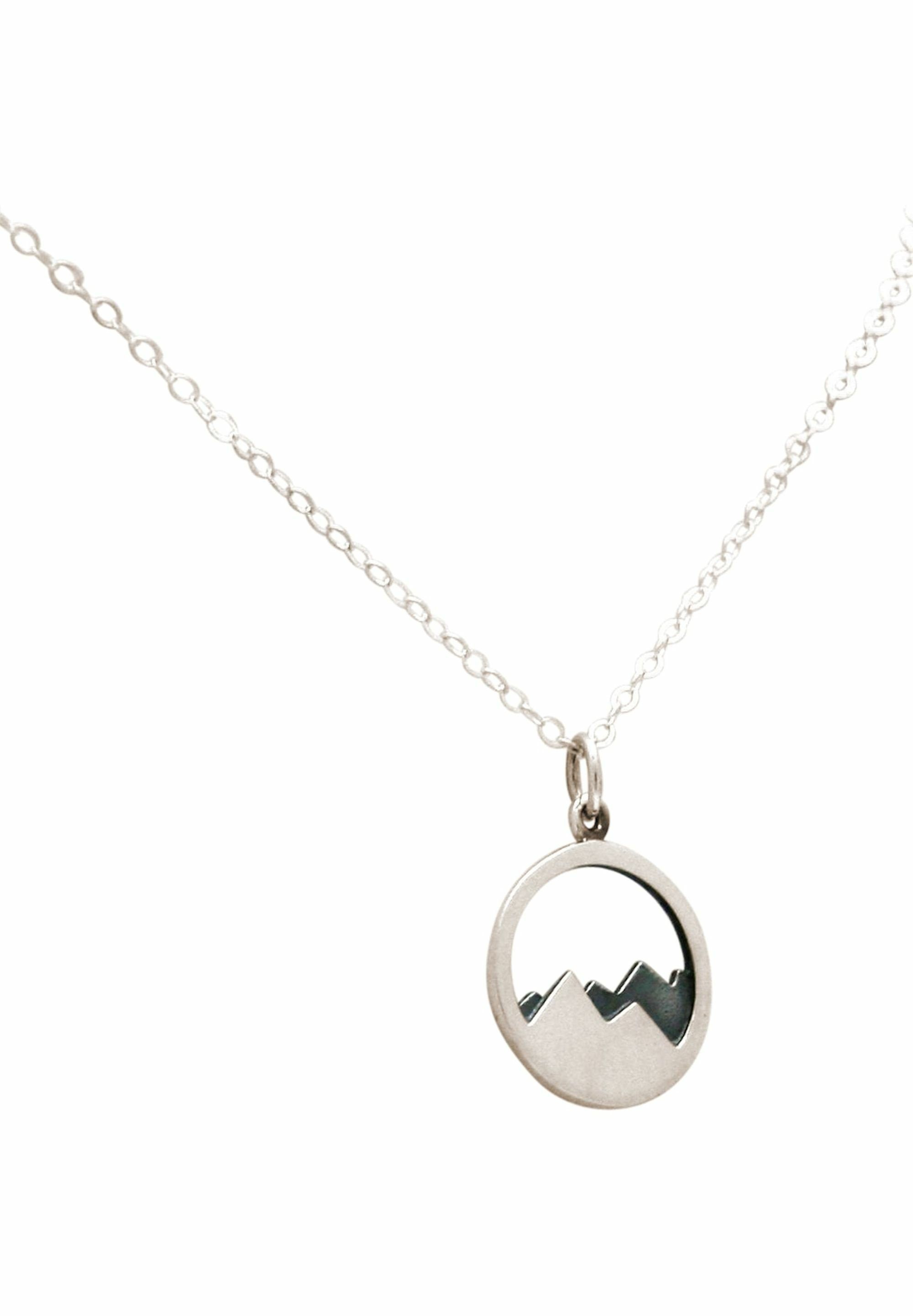 Gemshine Kette mit Anhänger Sport Klettern silver Berg Alpin coloured