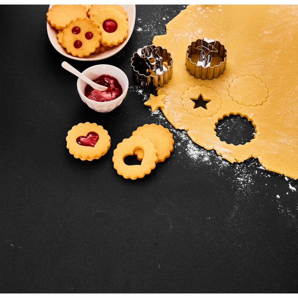 Birkmann Ausstechform Linzer mit 3 Löchern 5 cm, Edelstahl