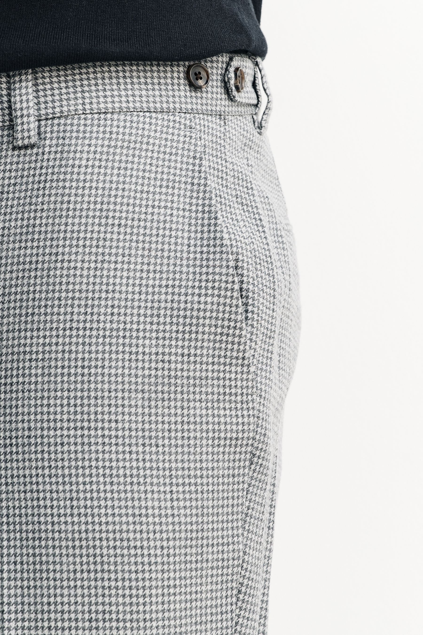 Next Anzughose Tailored Fit Anzughose mit Hahnentrittmuster (1-tlg)