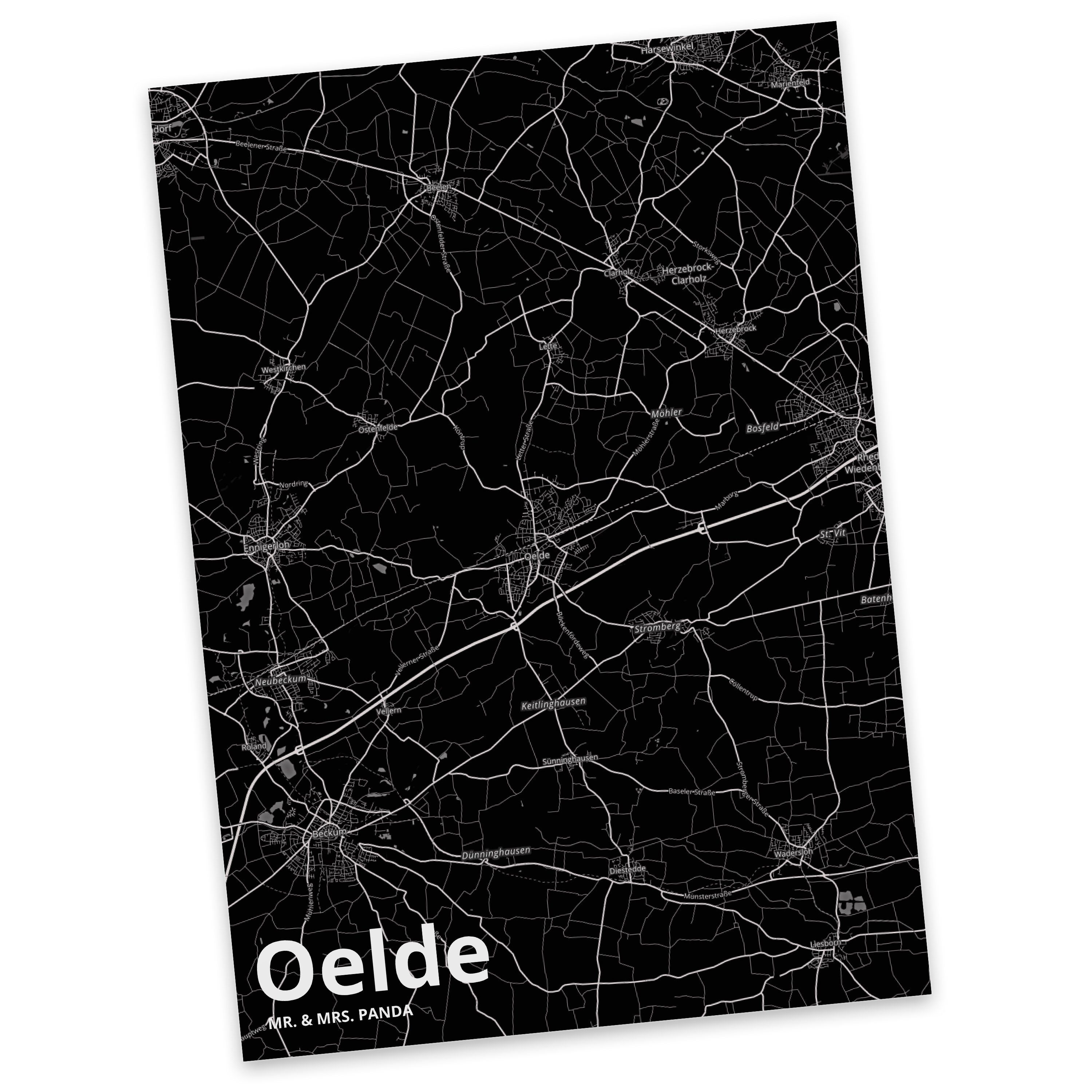 Mr. & Mrs. Panda Postkarte Oelde - Geschenk, Städte, Karte, Einladung, Ansichtskarte, Dorf, Ort