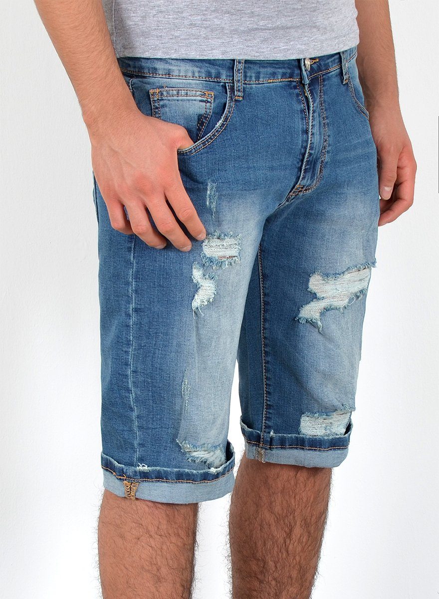 ESRA Jeansshorts Jeans Shorts Herren Jeansshorts Stretch Sommer Hose bis Üb günstig online kaufen