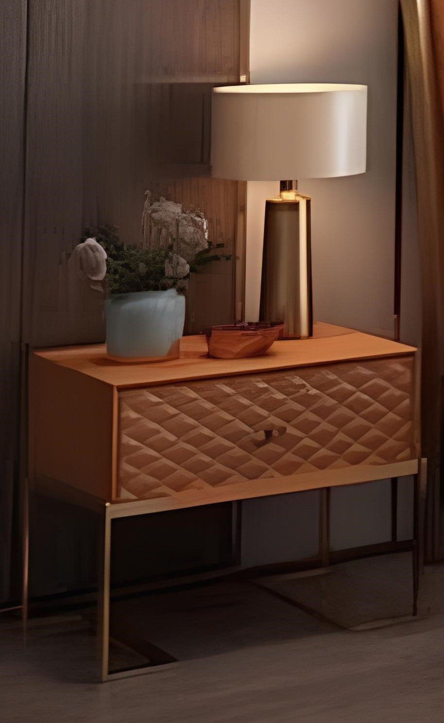 JVmoebel Nachttisch Weiß Design Nachttisch Konsole Beistelltische Schlafzimmer Holz Luxus (2-St., 2x nur Nachttische), Made in Europa