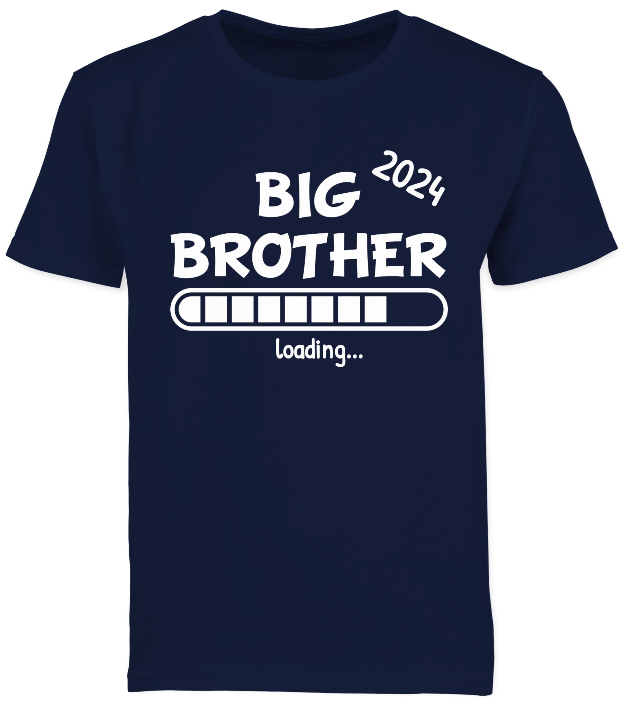 Dunkelblau loading Geschwister Schwester und Big Shirtracer T-Shirt Brother 1 Bruder 2024