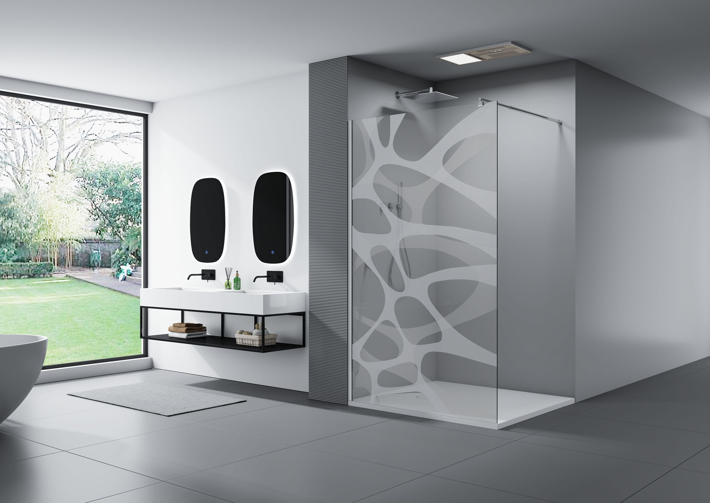 Bernstein Walk-in-Dusche EX101, 10mm ESG-Sicherheitsglas Nano-Beschichtung günstig online kaufen