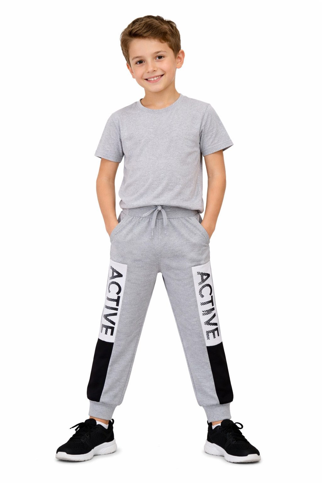Hessis Jogginghose Coole Jungen-Freizeithose mit Active-Print – in drei Farben! J27