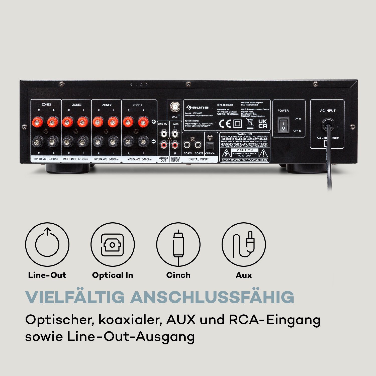 Auna AMP-4000 DAB Audioverstärker