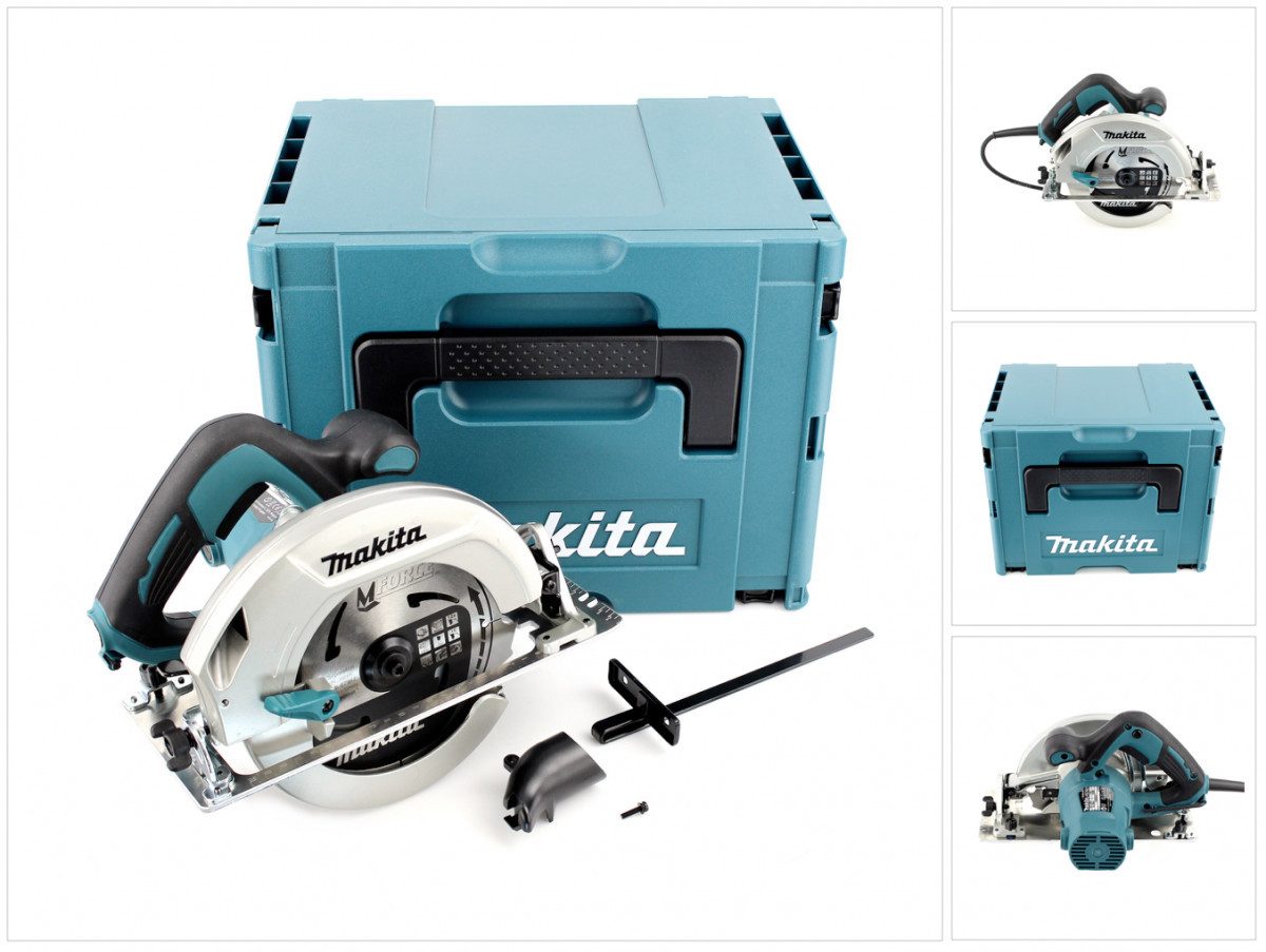 Makita Kompakt-Handkreissäge HS 7601 J 1200 W Handkreissäge im Makpac mit 190 mm MForce Sägeblatt