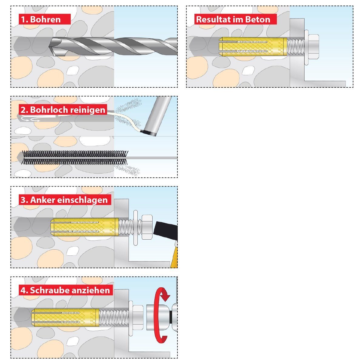 Tox Messing-Spreizdübel Messingdübel Metrix M10/32, (25-tlg)