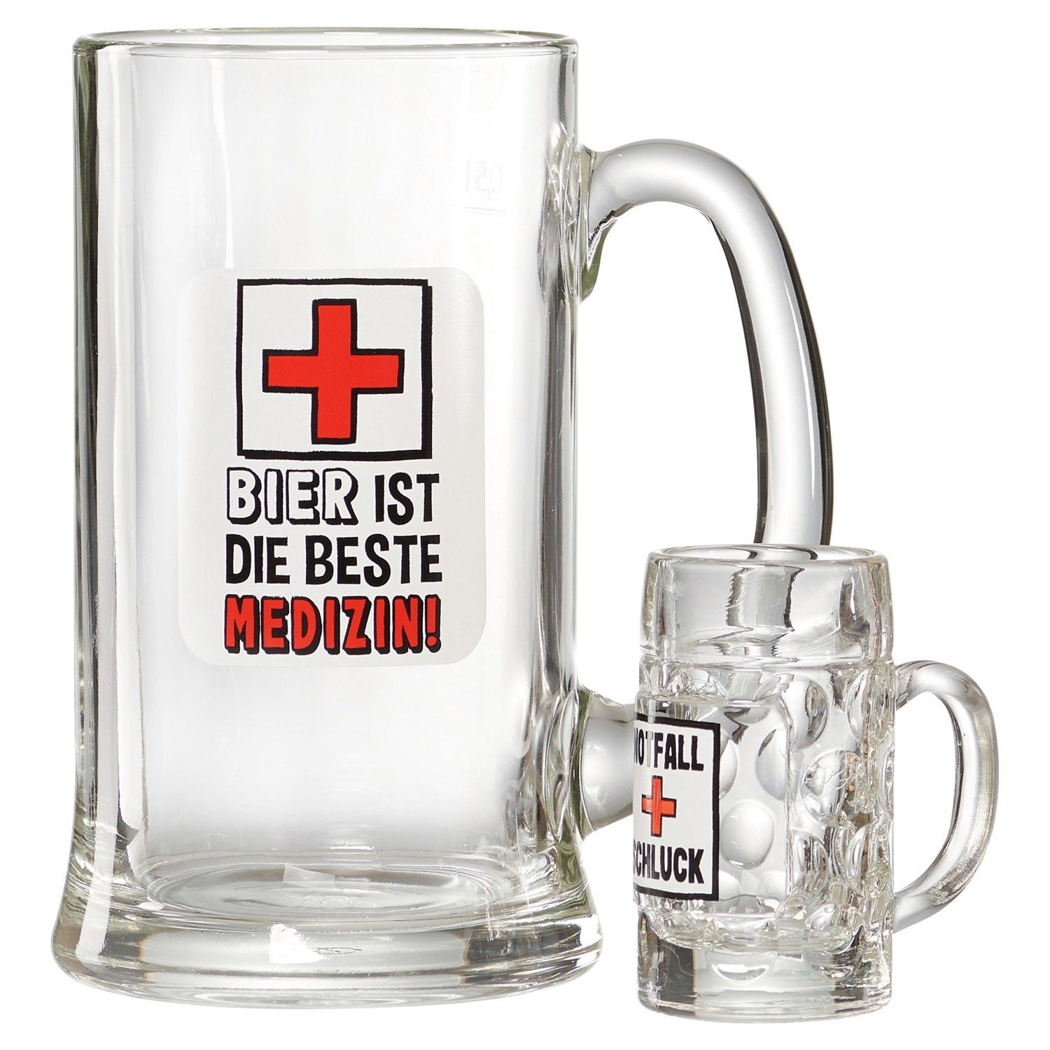 Bierkrug SCOPPY, 2-teilig, 500 ml, mit Schriftzug