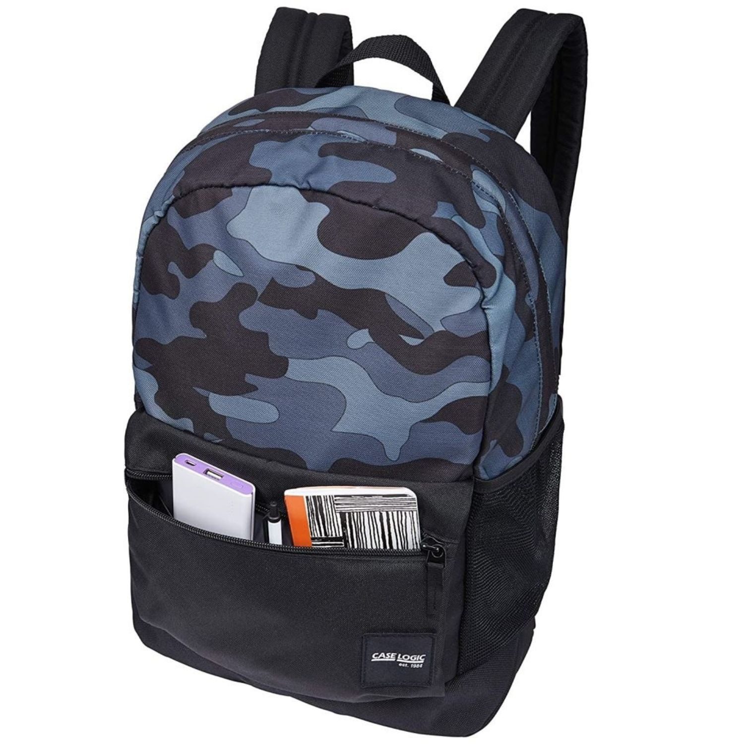 Case Logic Notebookrucksack Commence Backpack Rucksack Camo Black 24L (Rucksack mit Mäppchen), Notebook-Tasche Bag für 15" 15,4" 15,6" 16" 16,2" Zoll Notebook Laptop