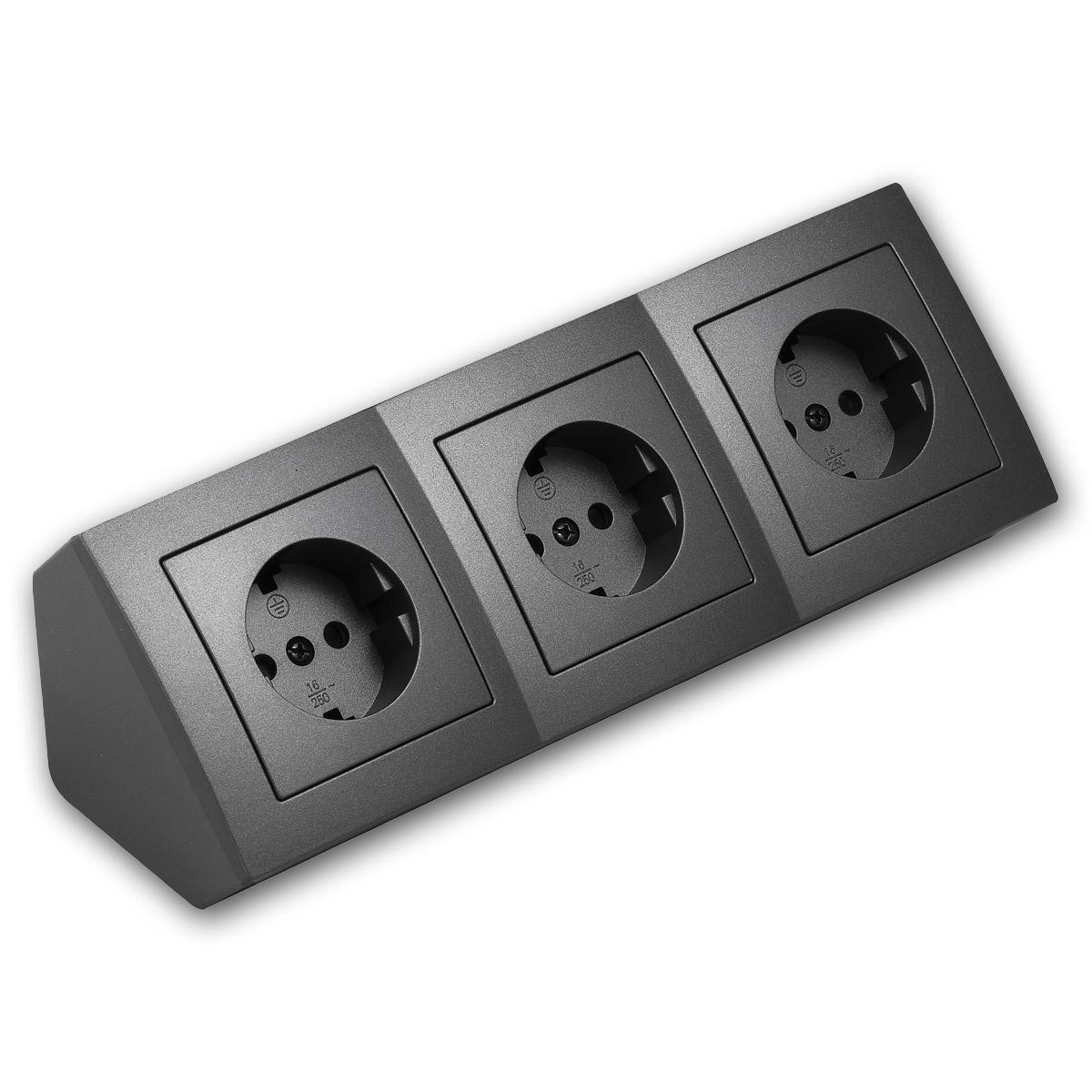 McPower Steckdosenblock "Flair" 3-fach Stecker & Kabel ant Steckdosenleiste – Bild 3 von 5
