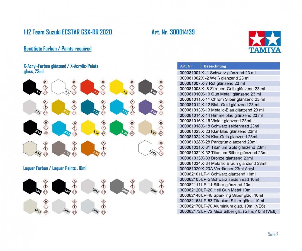 Tamiya Modellbausatz Tamiya Team Suzuki ECSTAR GSX-RR 2020 Motorrad 1:12 Plastik Modellbau