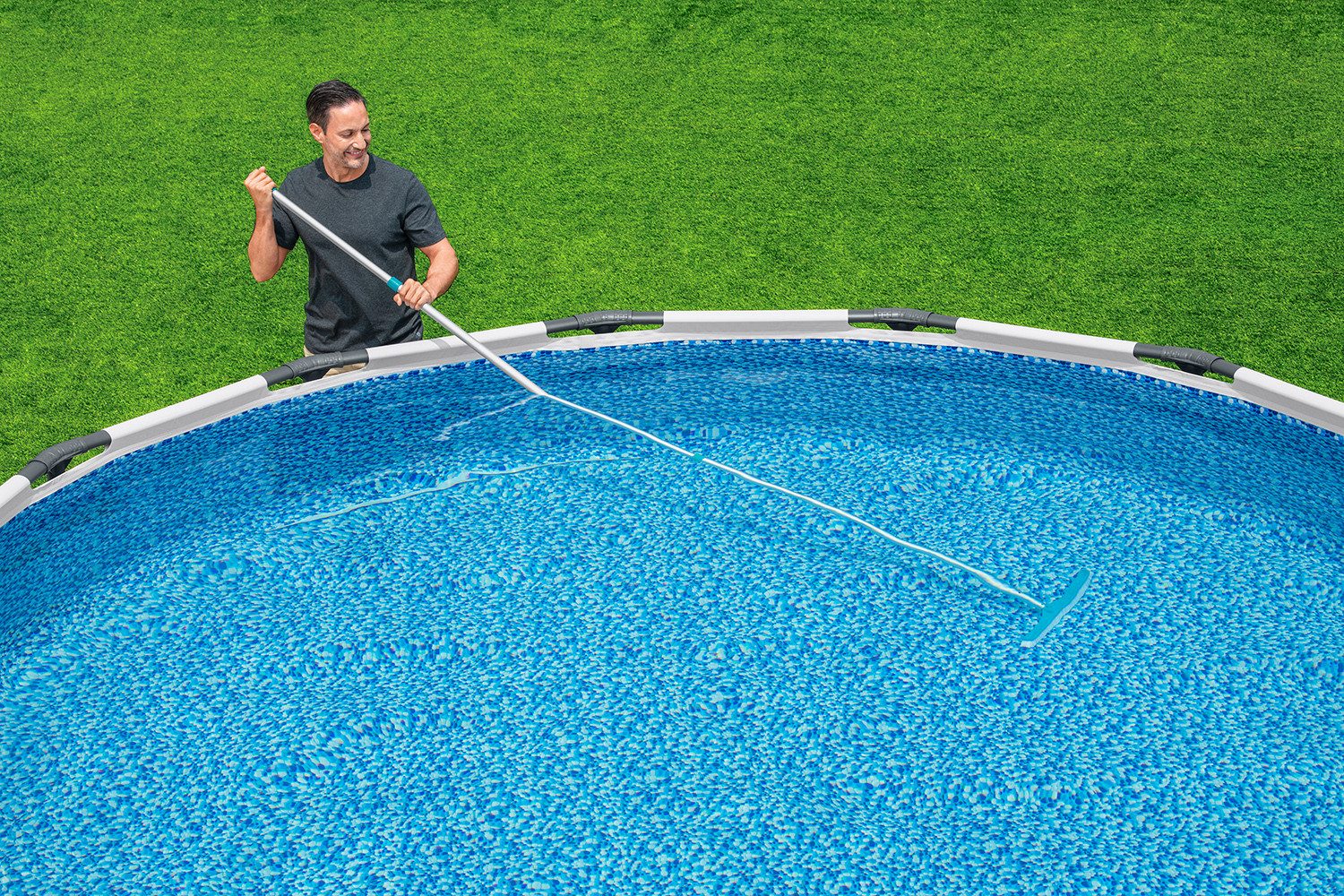 Bestway Poolbürste AquaBroom™, Bestway® Teleskopstangen (30 mm, nicht enthalten), (Packung, 1-tlg), 50,8 x 12 x 11,5 cm