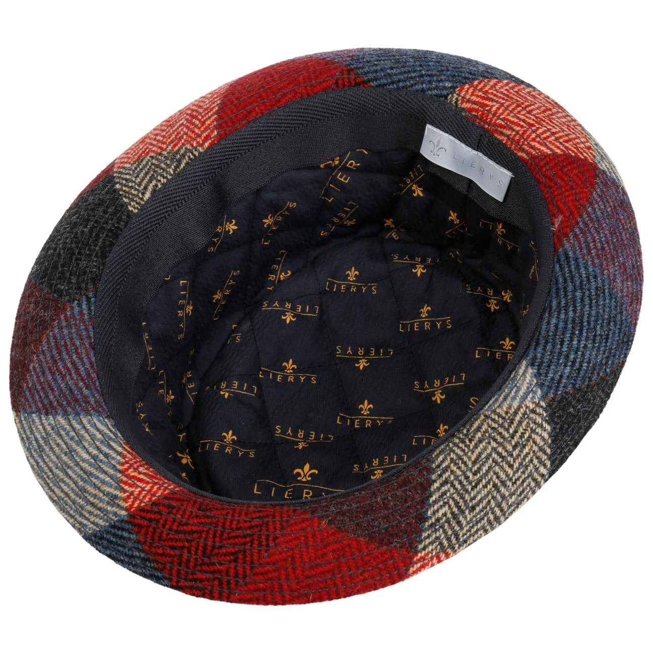 Lierys Fedora (1-St) Karohut mit Futter, Made in Italy