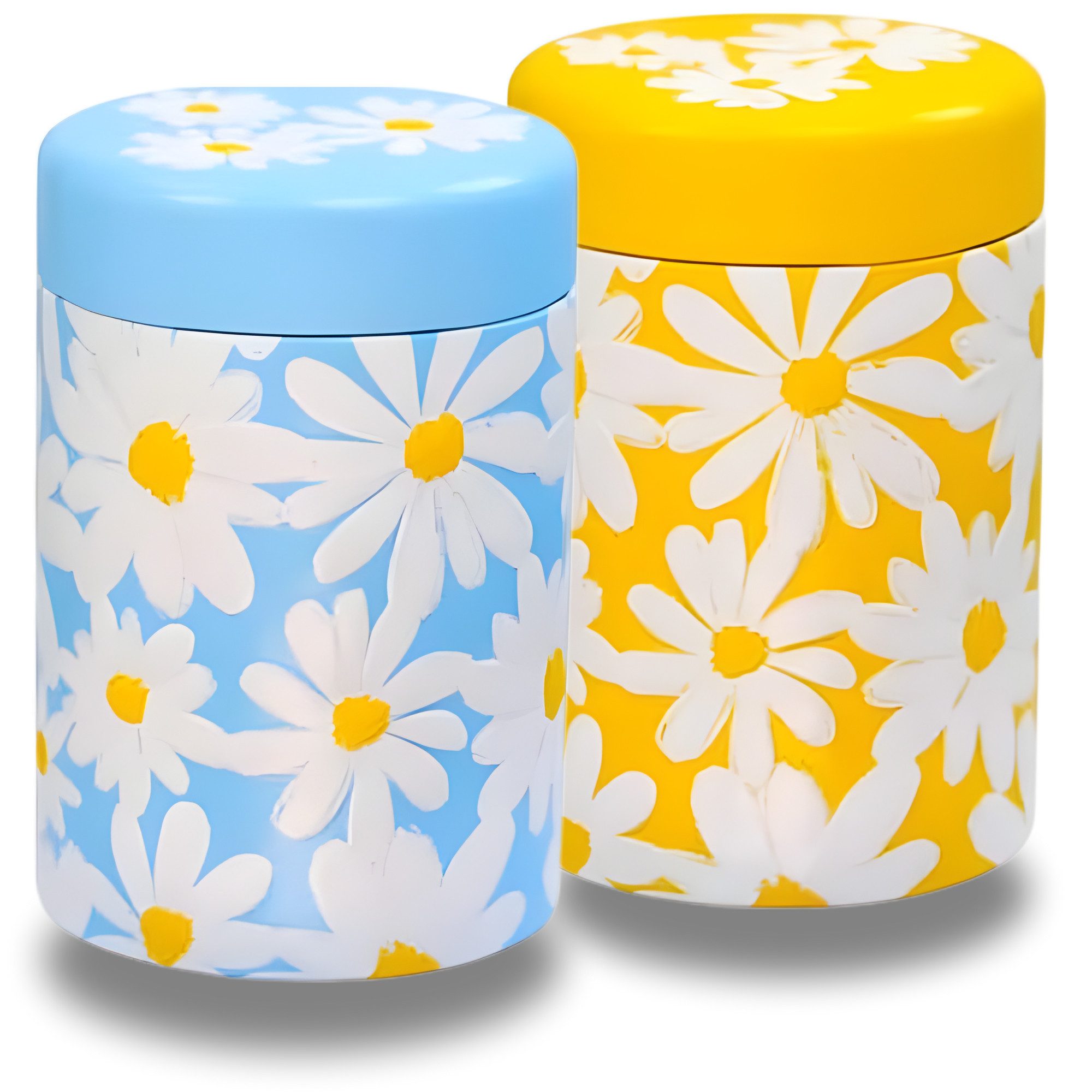 Eigenart Teedose Dosenset mit Motiven, (2er Set, 2er Dosenset), Dose geeignet für trockene Lebensmittel, dekorative Dose