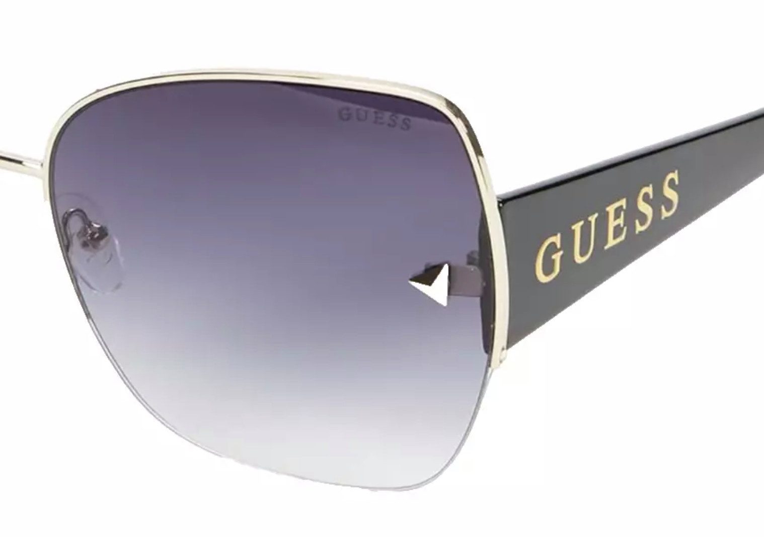 Guess Sonnenbrille Eyewear Brille Mit Tasche Etui UVA & UVB Sichtbares Logo, modern und schick