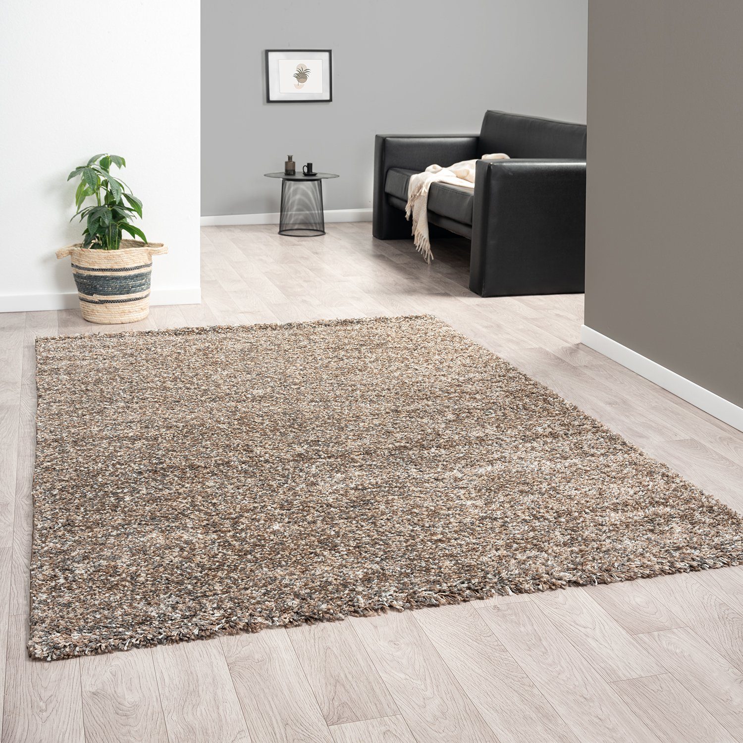 Vimoda Hochflor-Teppich LUX Shaggy Hochwertige Premium Qualität, Rechteckig, Höhe: 30 mm, Läufer hochflor Shaggy Einfarbig extra Dicht & weich für Wohnzimmer