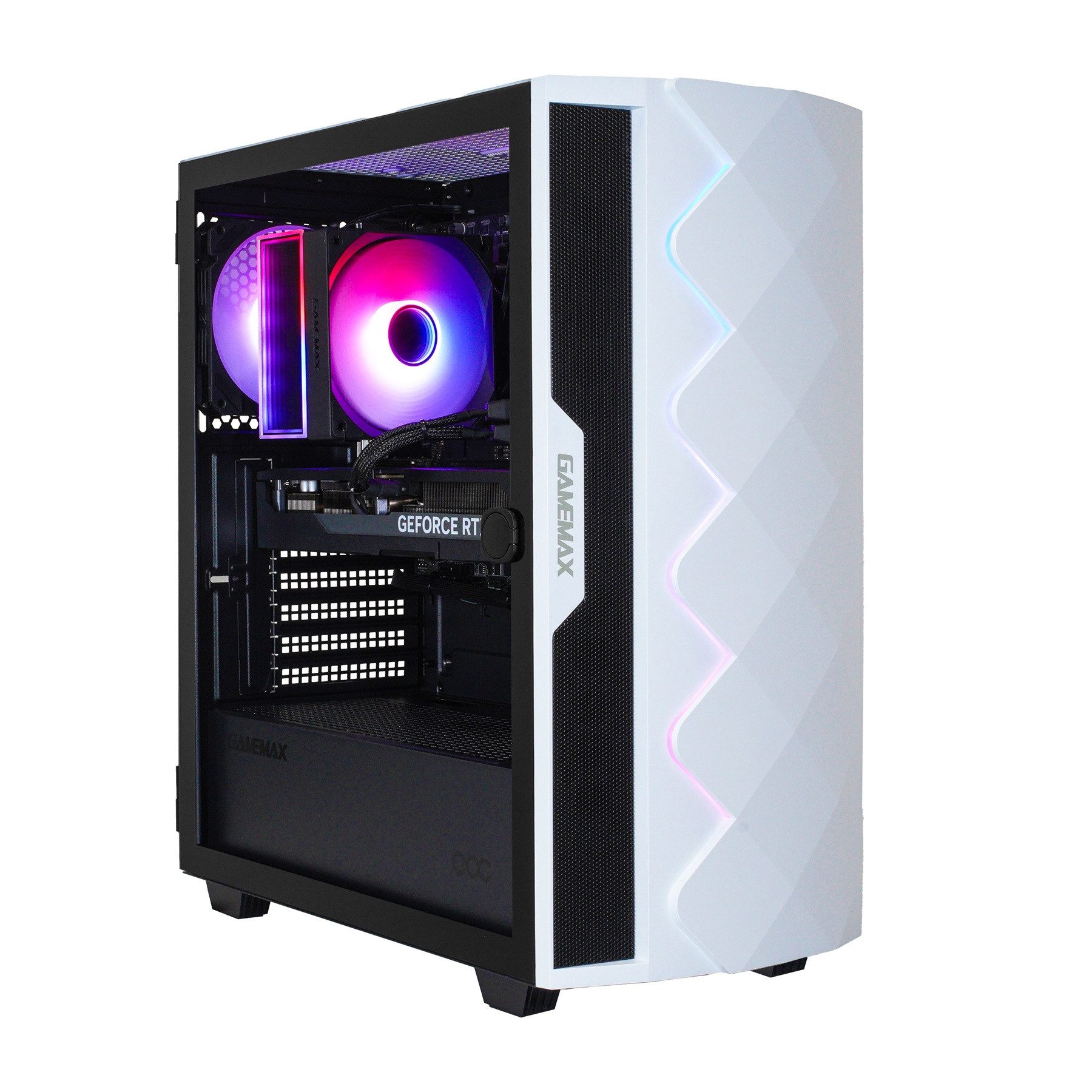 GAMEMAX GigaDeal Diamond WT SET2643 Gaming-PC-Komplettsystem (32", Intel® Core i5 14400F, RTX 5060 Ti, 32 GB RAM, 1000 GB SSD, Windows 11 + Gigabyte GS32QC LED-Monitor Curved, 80 cm (32)