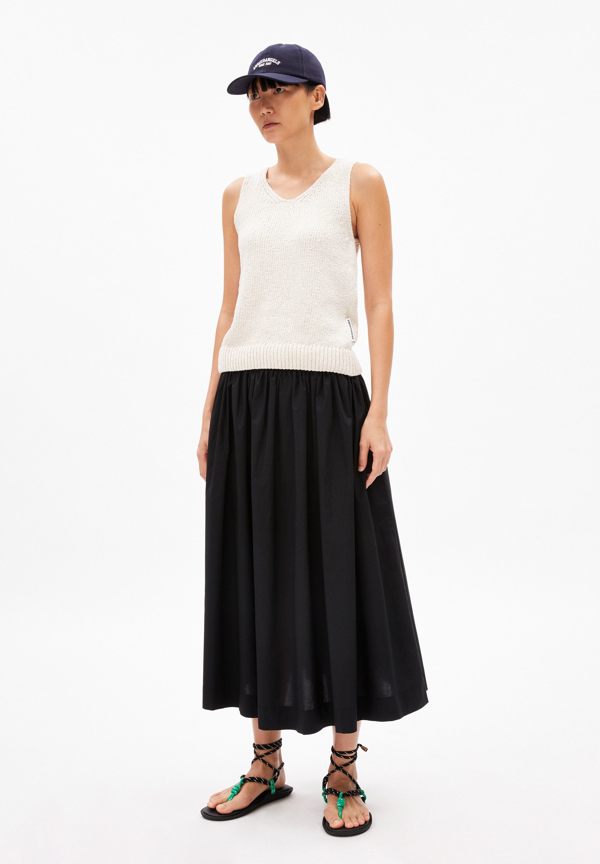 Armedangels Jerseyrock LANILAAR Webrock aus Bio-Baumwolle (Regular Fit) Knöchellang