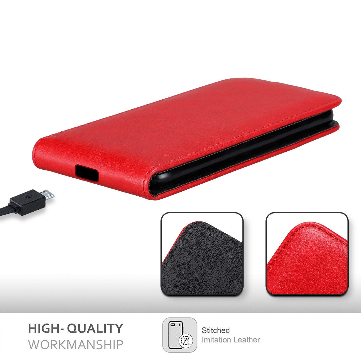Cadorabo Handyhülle für iPhone 14 Hülle Apple iPhone 14, Handy Schutzhülle, Klappbare Hülle, Kunstleder mit Magnetverschluss