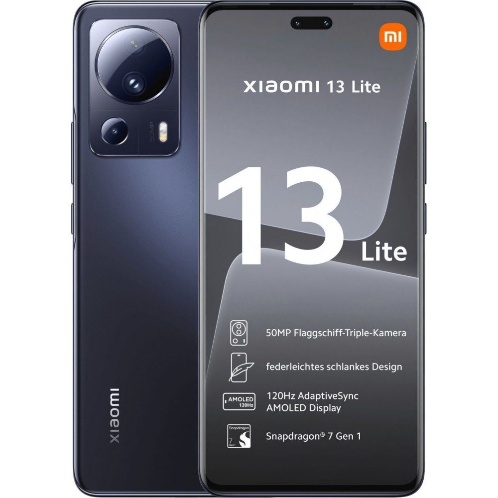 Xiaomi 13 Lite 5G 256 GB / 8 GB - Smartphone - black Smartphone (6,5 Zoll, 256 GB Speicherplatz)
