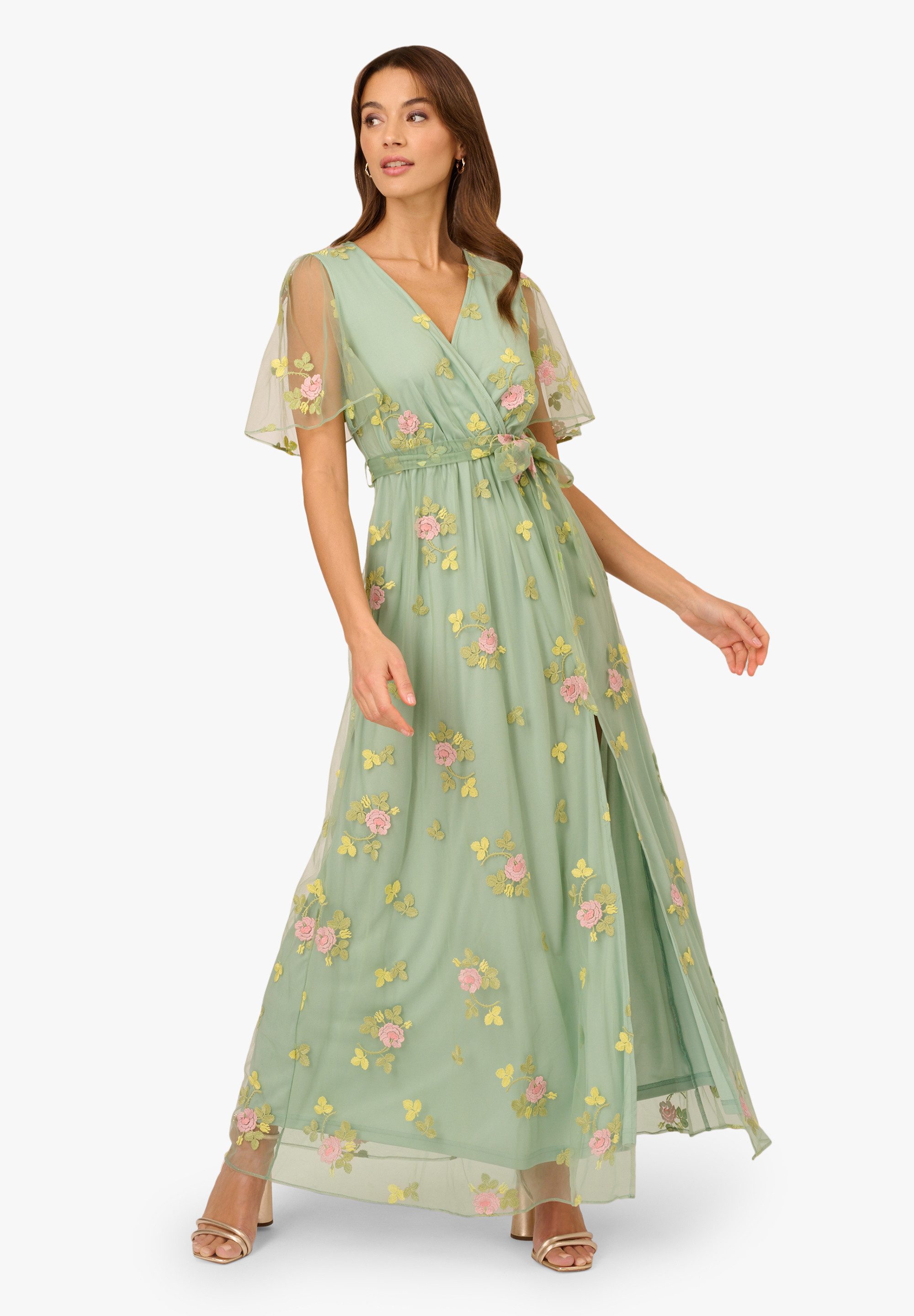 Adrianna Papell Maxikleid Embroidered Flutter Dress günstig online kaufen