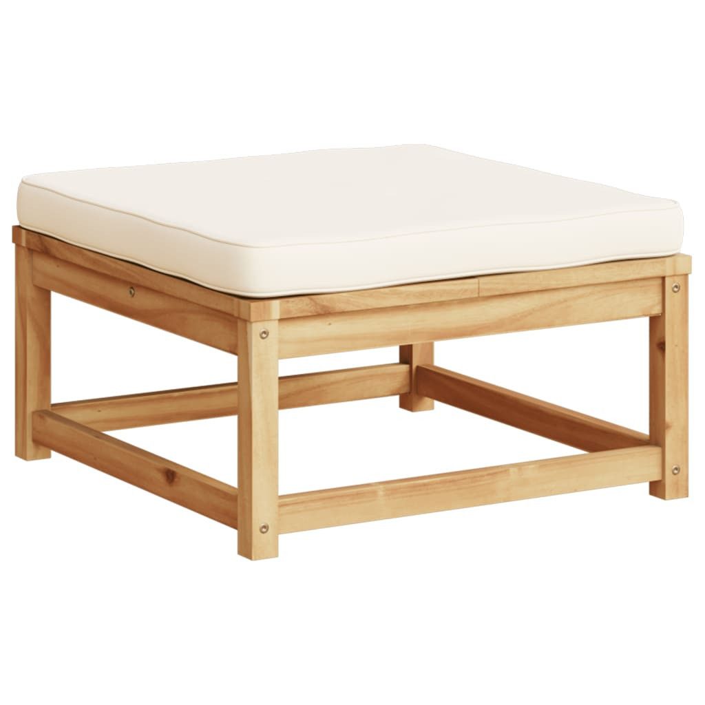 vidaXL Sofaelement Gartenhocker mit Kissen Massivholz günstig online kaufen
