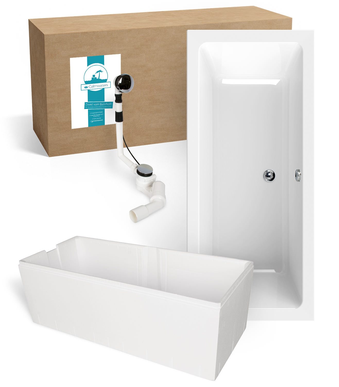 Calmwaters Badewanne Modern Select, Duowanne, 170 günstig online kaufen