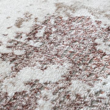 Designteppich Designer wohnzimmer Teppich Abstrakte Musterung Modern Beige Rose, Carpetilla, rechtekig, Höhe: 12 mm, wohnzimmer, kinderzimmer, kurzfloor, esszimmer, schlafzimmer