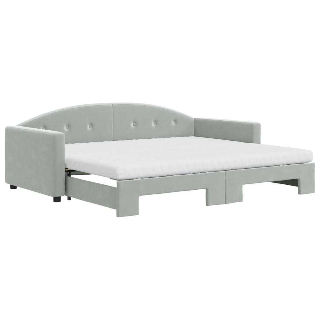 vidaXL Bett Tagesbett Ausziehbar mit Matratzen günstig online kaufen