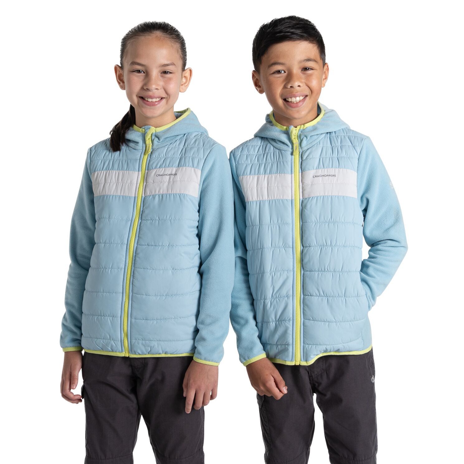 Craghoppers Strickfleecejacke Craghoppers - Arklow Hybrid Jkt Kinder Outdoorjacke, hellblau