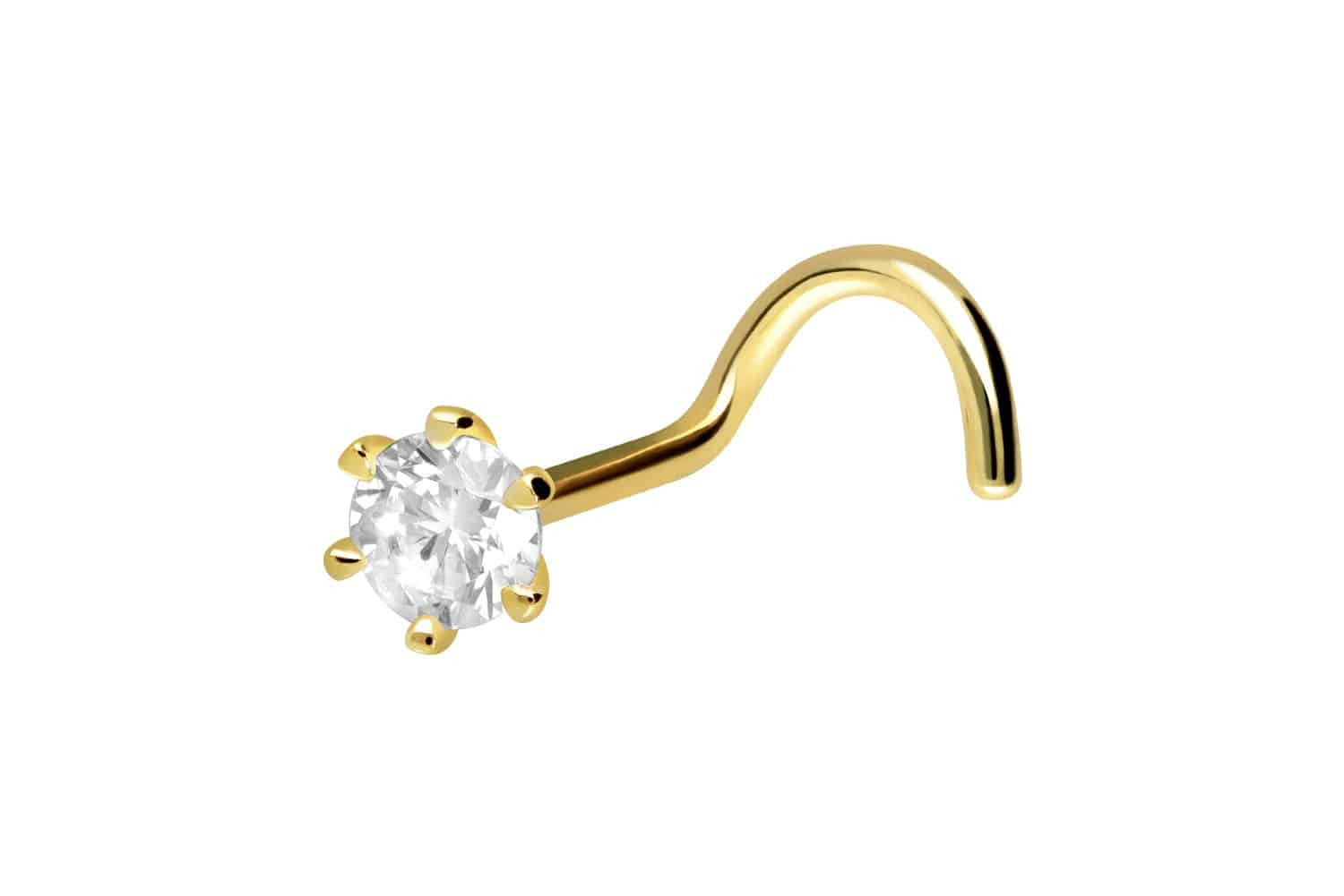 PIERCINGLINE Nasenpiercing 18 Karat Gold Nasenstecker günstig online kaufen