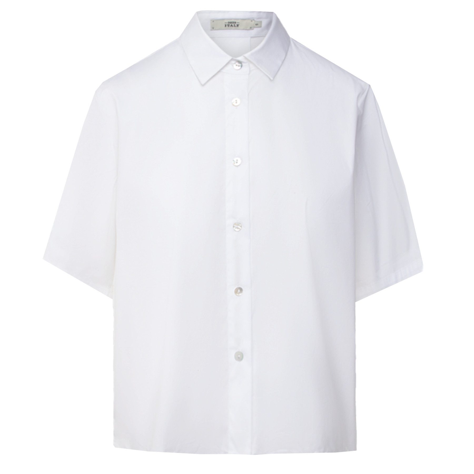 0039 Italy Langarmbluse 0039 ITALY Bluse BEA mit Baumwolle - Weiss