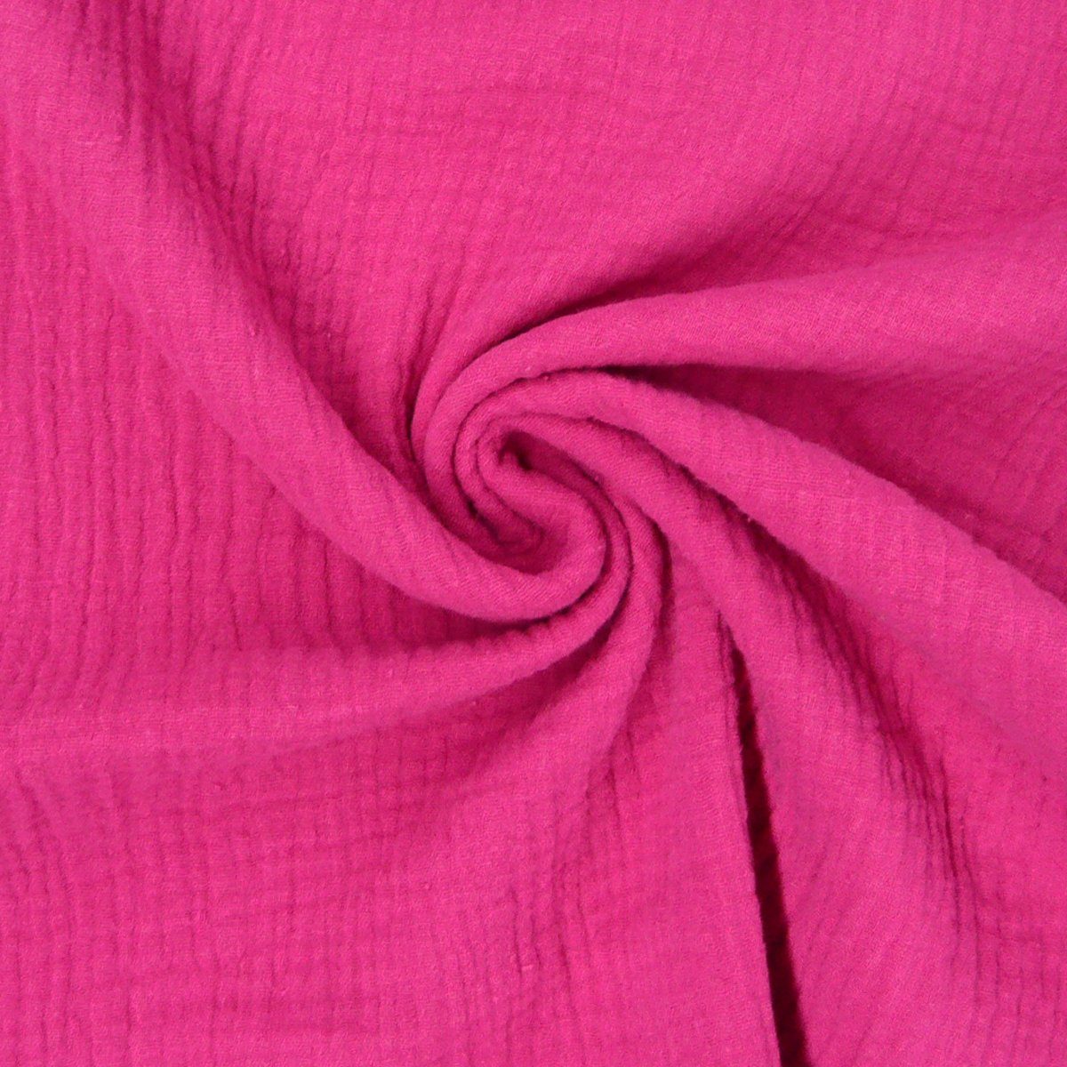 SCHÖNER LEBEN. Stoff Musselin Stoff Meterware Baumwolle einfarbig pink einfarbig pink