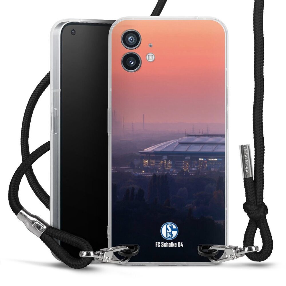 DeinDesign Handyhülle Stadion FC Schalke 04 Offizielles Lizenzprodukt Schalke 04 Stadion, Nothing Phone 1 Handykette Hülle mit Band Case zum Umhängen