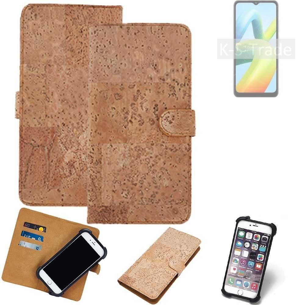 K-S-Trade Handyhülle für Xiaomi Redmi A1+, Hülle - Kork Handyhülle Cover - Schutzhülle TPU Case Bumper in