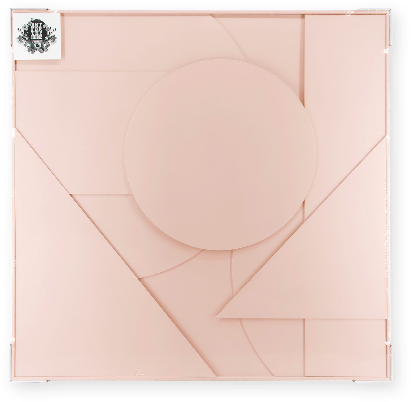 Art for the home Bild mit Rahmen Abstract 3D, (1 St), Wanddeko Ornament Beige 80x80cm