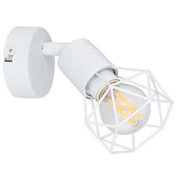 etc-shop LED Wandleuchte, Leuchtmittel inklusive, Warmweiß, Wand Strahler Wohn Ess Zimmer Beleuchtung Käfig Spot Lampe-