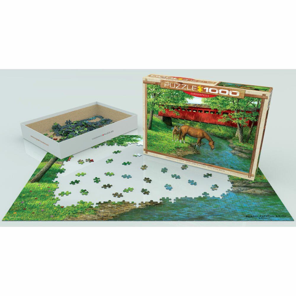 Clayton von Puzzle Puzzleteile Persis 1000 Weirs, Water EUROGRAPHICS Sweet Brücke